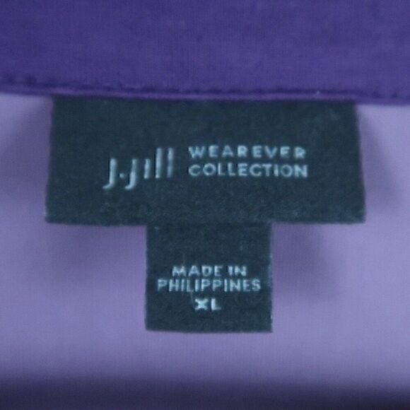 J JILL WEAREVER COLLECTION PURPLE VELOUR SLEEVELESS ROUND NECK TOP SIZE XL - Picture 2 of 4
